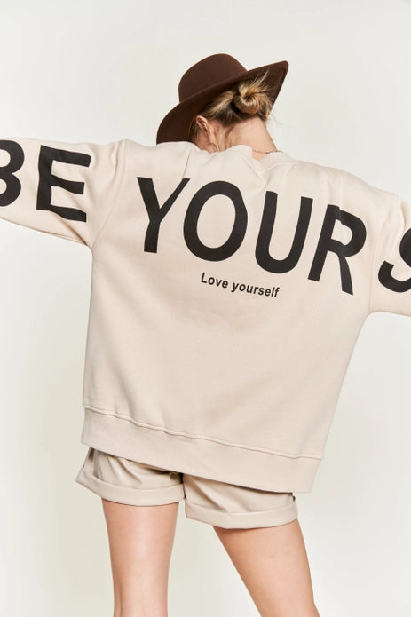 BE YOURSELF Crewneck - Beige