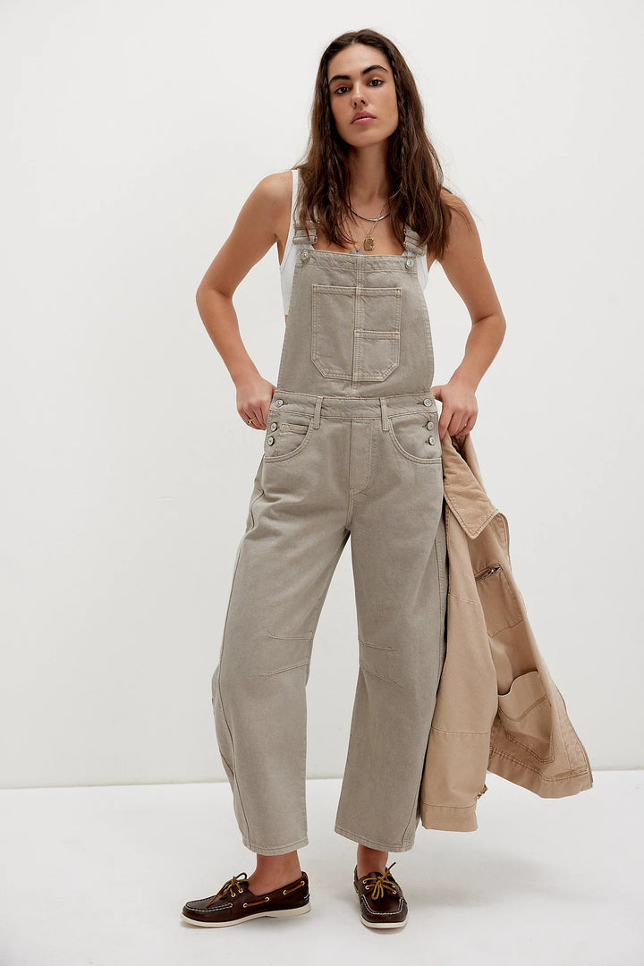 We The Free Good Luck Barrel Overalls - Cobblestone