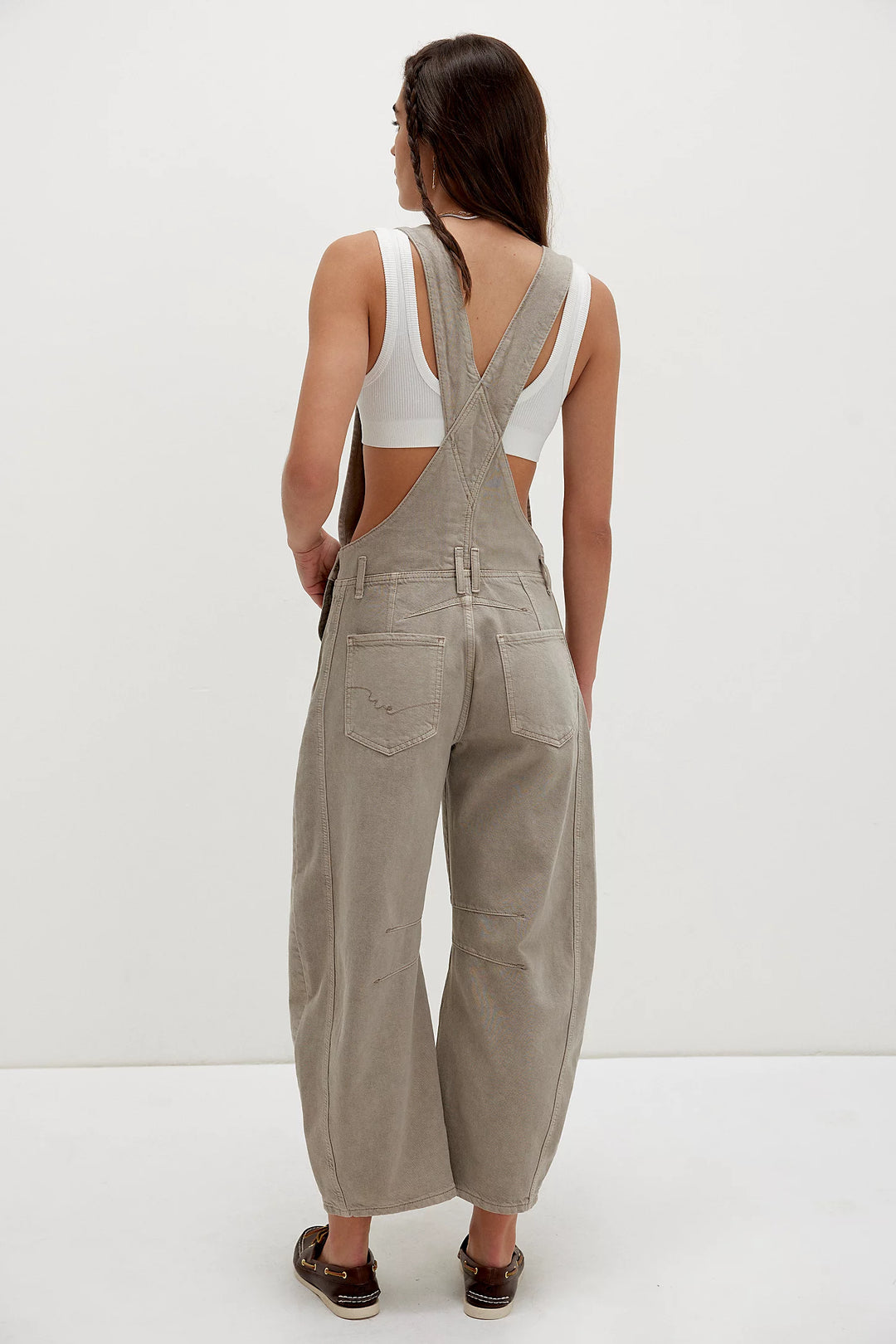 We The Free Good Luck Barrel Overalls - Cobblestone
