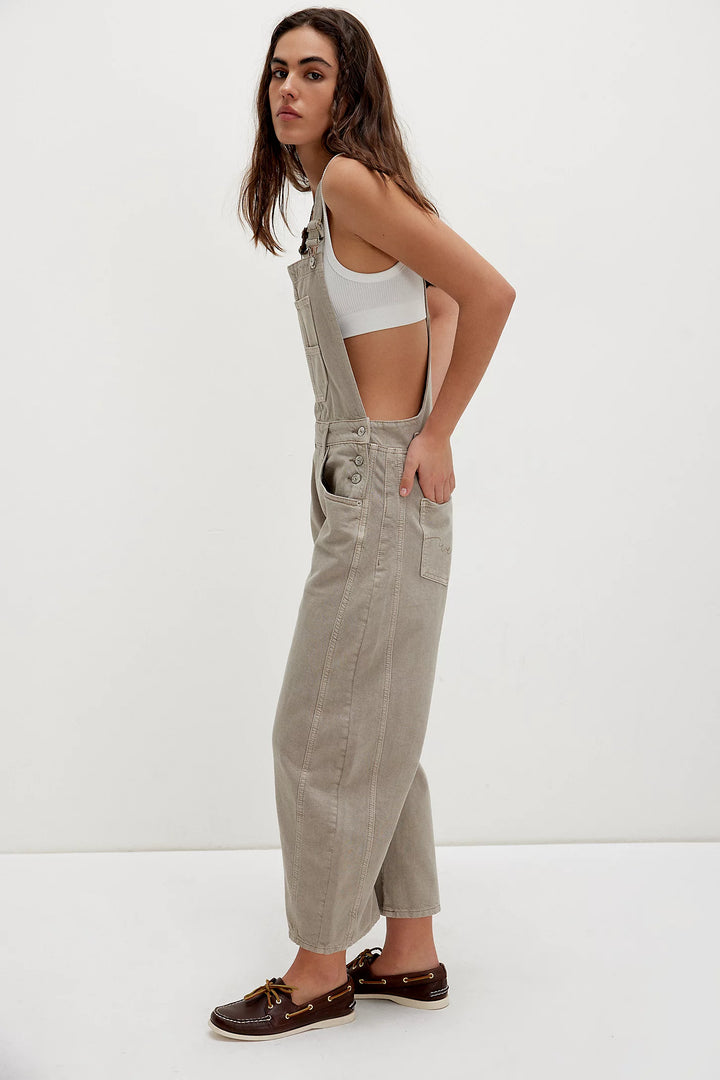 We The Free Good Luck Barrel Overalls - Cobblestone
