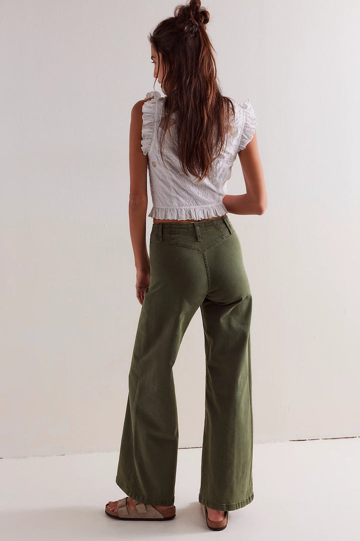 Libre Wide Leg Denim - Thyme