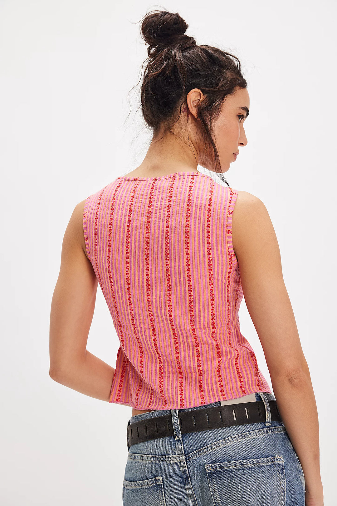 Tilly Printed Vest - Cherry Punch Combo