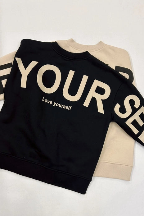 BE YOURSELF Crewneck - Black