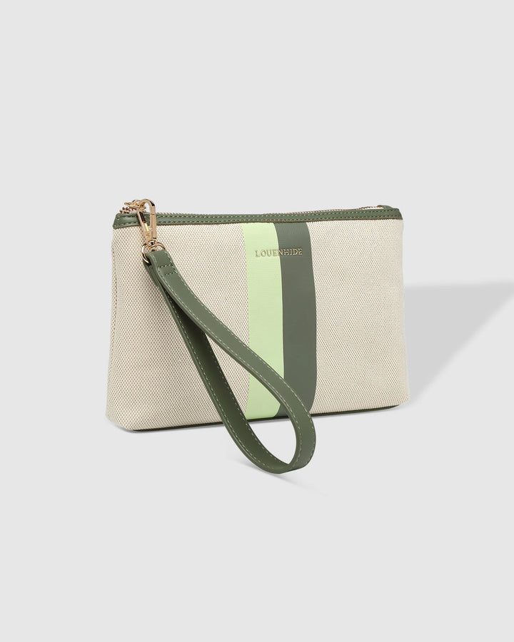 Mimi Canvas Wristlet - Avacado