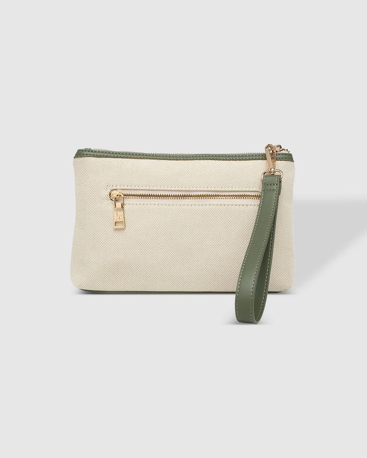 Mimi Canvas Wristlet - Avacado