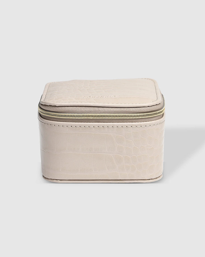 Beau Jewelry Case - Croc Putty