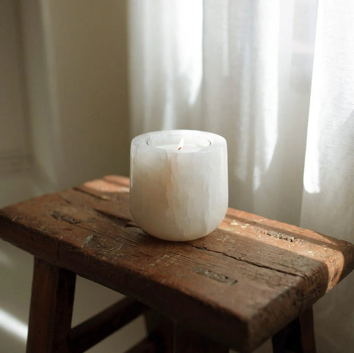 Last Candle Co. White Onyx Vessel