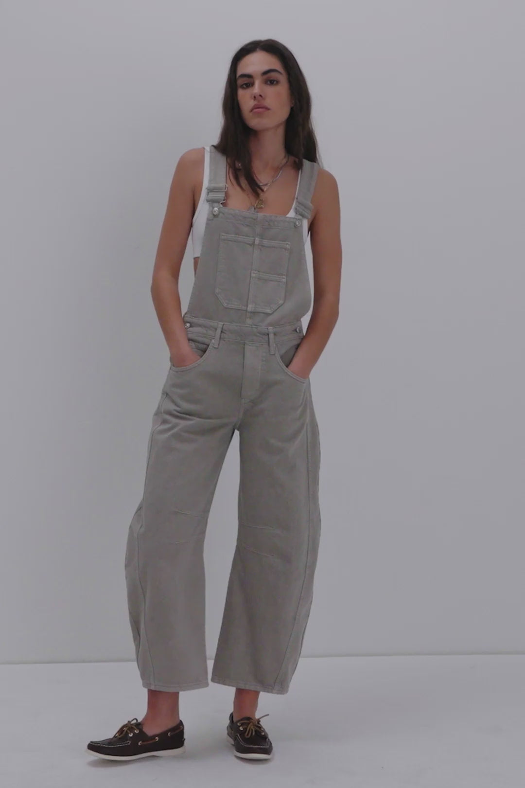 We The Free Good Luck Barrel Overalls - Cobblestone